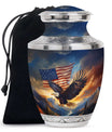 Eagle Cremation Urn for Ashes - American Flag Patriotic Memorial Ashes Keepsake