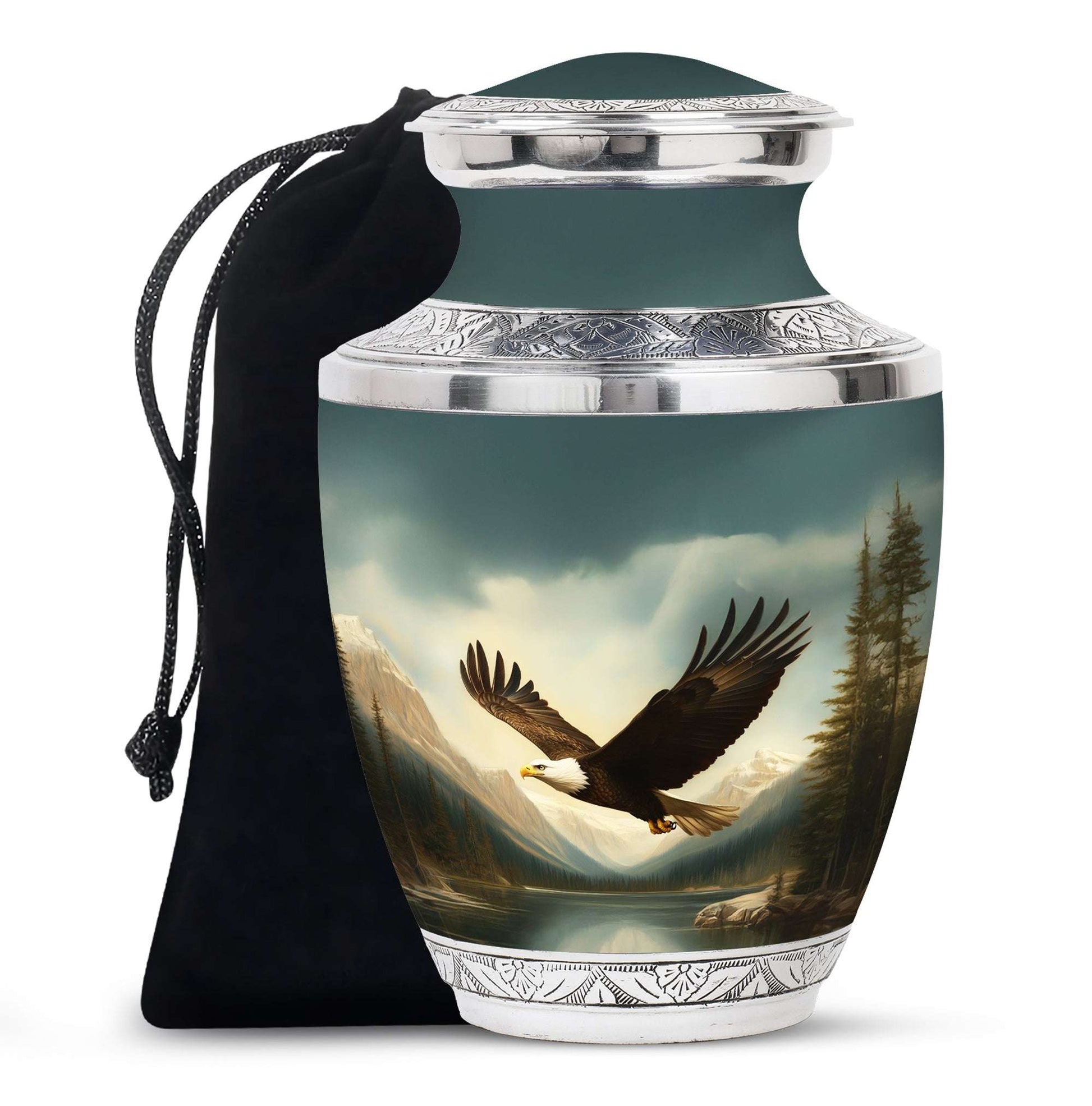 Eagle Burial Urn For Ashes – Patriotic Cremation Urn Adult Ash