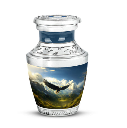 Blue Eagle Devotion Cremation Urns for Human Ashes - 10-inch, 200 cu in - Yatskia