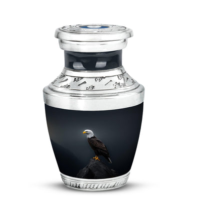 Blue Stately Eagle Cremation Urns for Human Ashes - 10-inch, 200 cu in - Yatskia