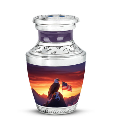 Personalized Red Eagle Cremation Urns for Ashes - Enchanting 10-inch - Yatskia