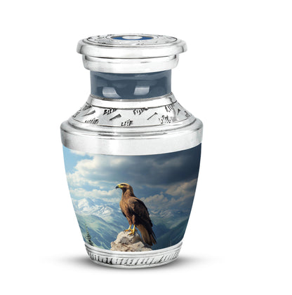 Personalized Eagle Cremation Urns - Eminent Blue 10-inch, 200 cu in - Yatskia