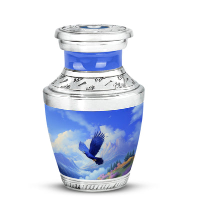 Personalized Blue Eagle Cremation Urns for Ashes - Majestic 10-inch - Yatskia