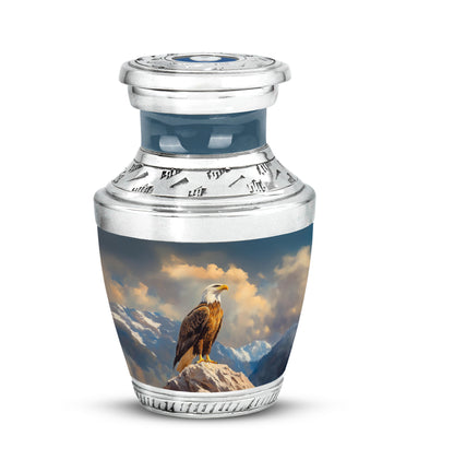 Blue Treasured Eagle Cremation Urns for Human Ashes - 10-inch, 200 cu in - Yatskia