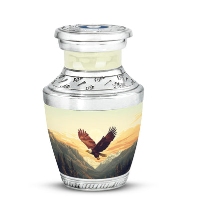 Gold Sacred Eagle Cremation Urns for Human Ashes - 10-inch, 200 cu in - Yatskia