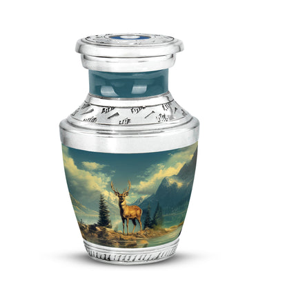 Personalized Teal Deer Cremation Urns for Ashes - Transcendent 10-inch - Yatskia