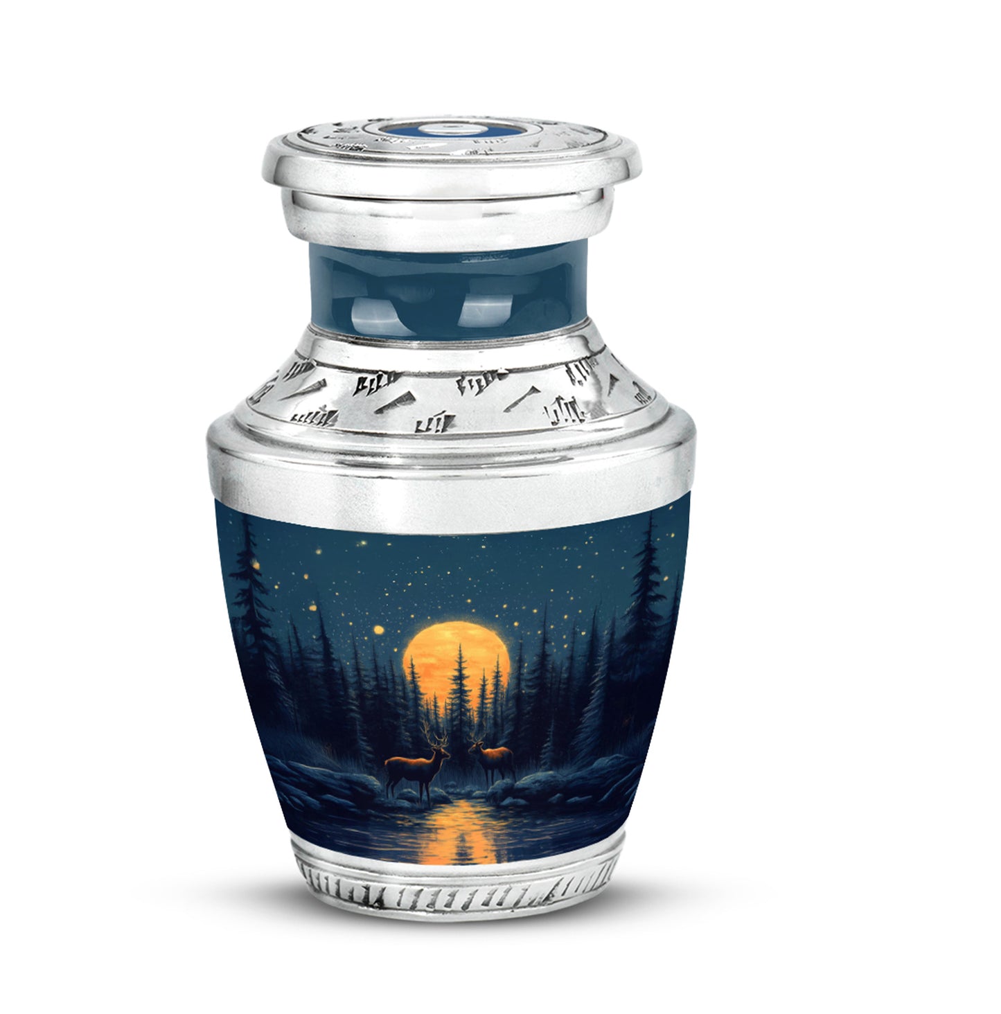 Blue Deer Cremation Urns - Imperial Tribute 10-inch, 200 cu in - Yatskia