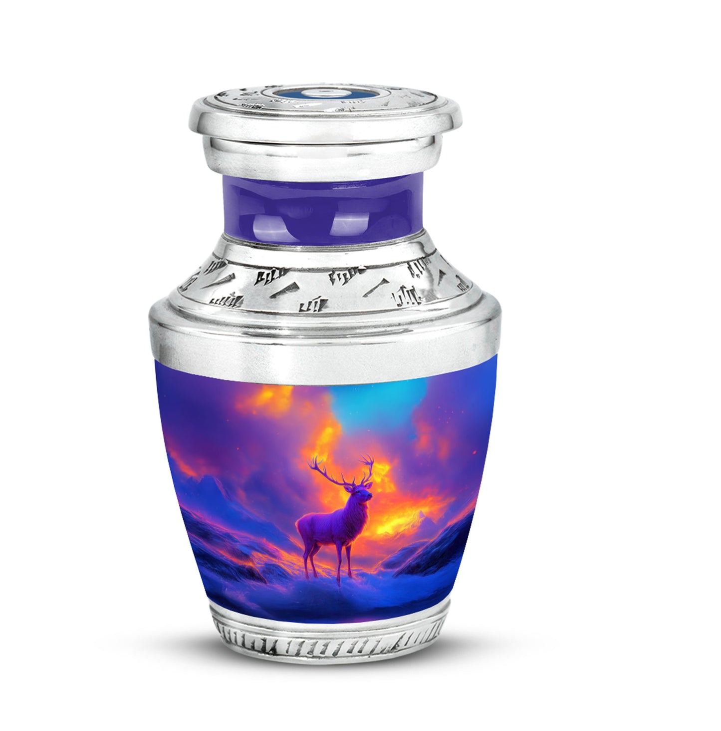 Sublime Deer Cremation Urns for Human Ashes - Purple 10-inch - Yatskia
