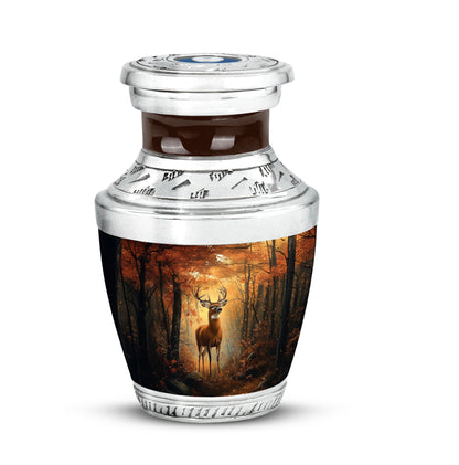 Personalized Deer Cremation Urns - Pristine Gold 10-inch, 200 cu in - Yatskia