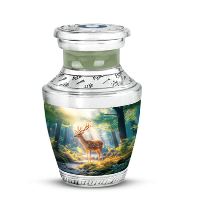 Remarkable Deer Memorial Cremation Urns - Blue 10-inch, 200 cu in - Yatskia