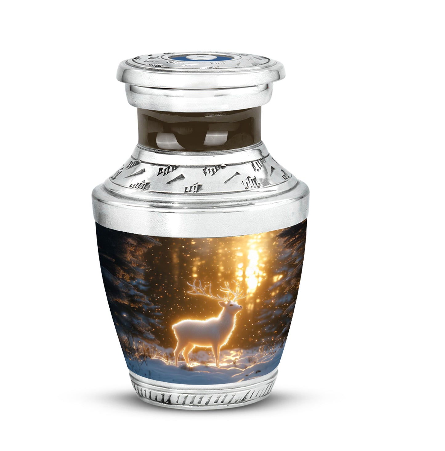 Lustrous Deer Cremation Urns for Human Ashes - Gold 10-inch - Yatskia
