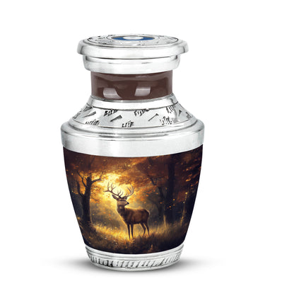 Gold Venerable Deer Cremation Urns for Human Ashes - 10-inch, 200 cu in - Yatskia