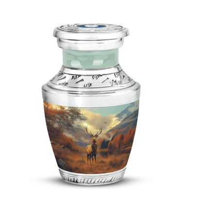 Personalized Elegant Deer Cremation Urns - Gold 10-inch, 200 cu in - Yatskia