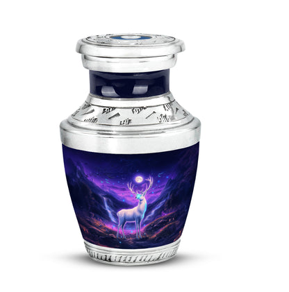 Remarkable Deer Memorial Cremation Urns - Blue 10-inch, 200 cu in - Yatskia