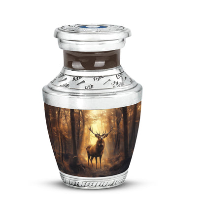 Divine Gold Deer Cremation Urn for Ashes - 10-inch, 200 cu in - Yatskia