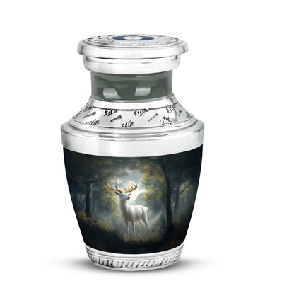 Graceful Black Deer Memorial Urn for Human Ashes - 10-inch, 200 cu in - Yatskia