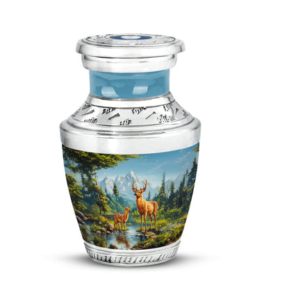 Hallowed Deer Cremation Urns for Human Ashes - Blue 10-inch - Yatskia