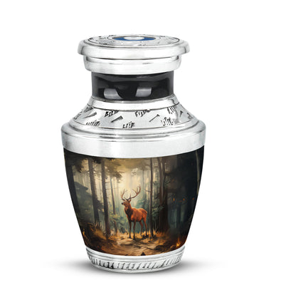 Radiant Deer Memorial Cremation Urns - Black 10-inch, 200 cu in - Yatskia
