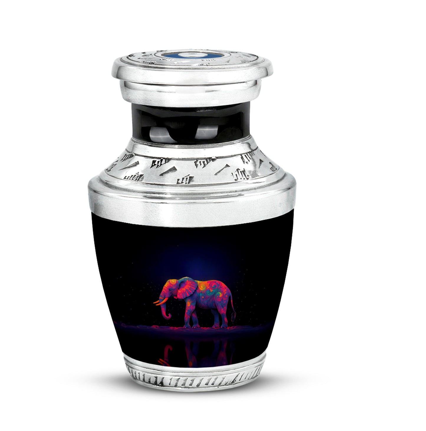 Personalized Blue Elephant Cremation Urns for Ashes - Majestic 10-inch - Yatskia
