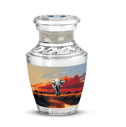 Gray Elephant Cremation Urns - Honored Testament 10-inch, 200 cu in - Yatskia