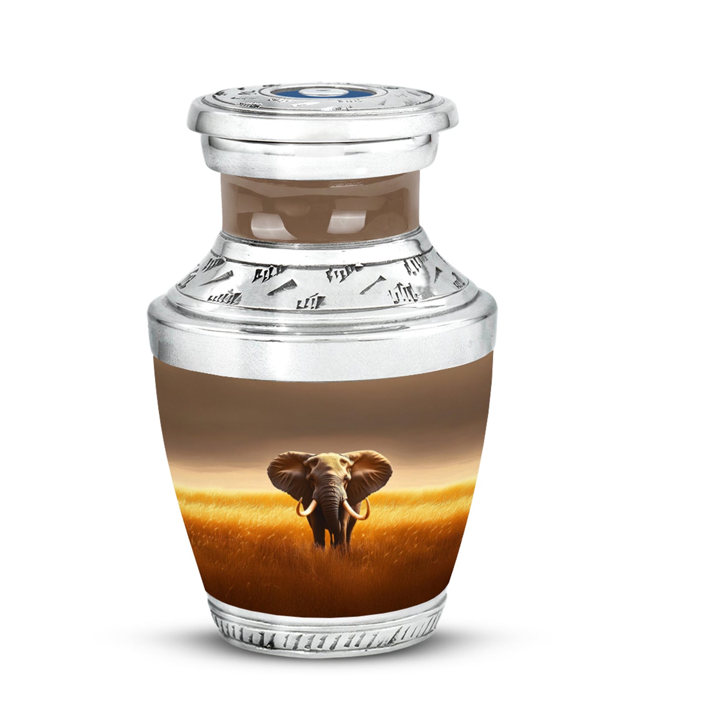 Regal Elephant Memorial Cremation Urns - Gold 10-inch, 200 cu in - Yatskia