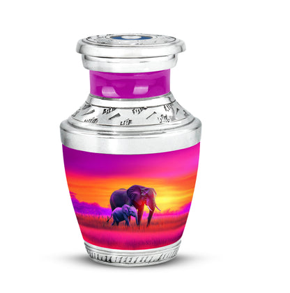 Everlasting Pink Elephant Resting Place Urn for Human Ashes - 10-inch, 200 cu in - Yatskia