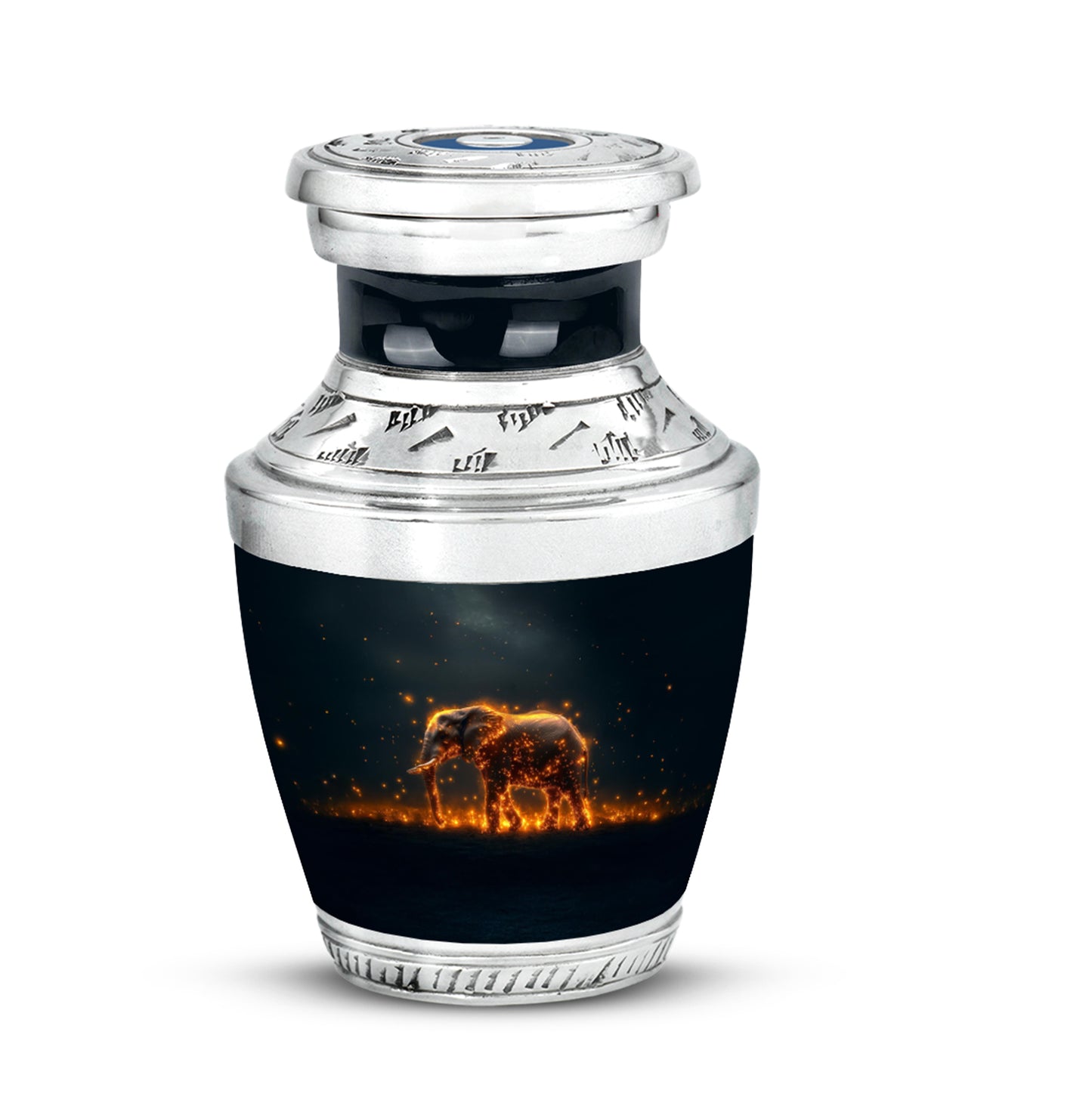 Everlasting Teal Elephant Sanctuary Urn for Human Ashes - 10-inch, 200 cu in - Yatskia