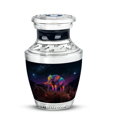 Personalized Elephant Cremation Urns - Wondrous Black 10-inch, 200 cu in - Yatskia