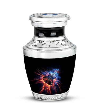Hallowed Guitar Cremation Urns for Human Ashes - Black 10-inch - Yatskia