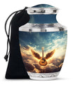Guitar Cremation Urn for funeral  – Angel Wings Memorial Urn for Ashes