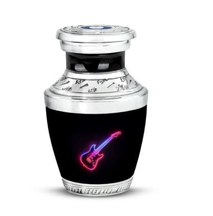 Hallowed Guitar Cremation Urns for Human Ashes - Black 10-inch - Yatskia