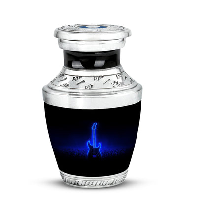 Personalized Guitar Cremation Urns - Soothing Black 10-inch, 200 cu in - Yatskia