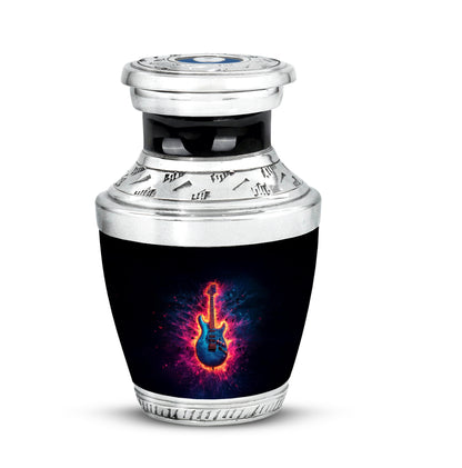 Personalized Eternal Guitar Cremation Urns - Black 10-inch, 200 cu in - Yatskia