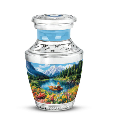 Hallowed Fishing Cremation Urns for Human Ashes - Blue 10-inch - Yatskia
