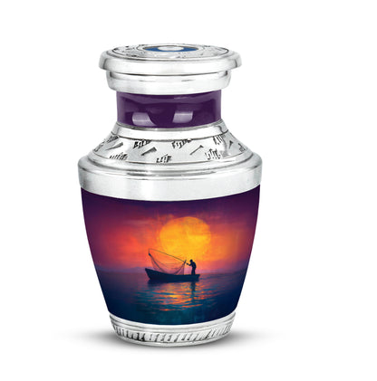 Illustrious Fishing Memorial Cremation Urns - Pink 10-inch, 200 cu in - Yatskia
