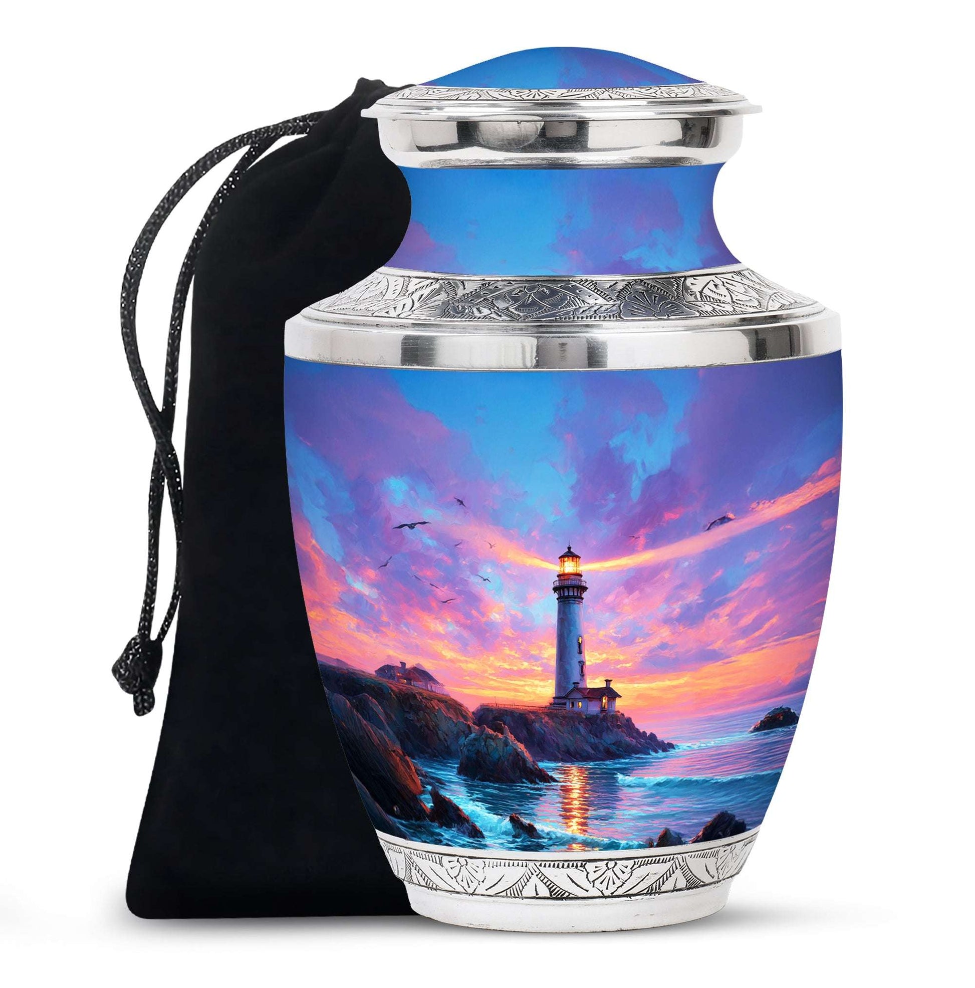 Lighthouse Large Human Ashes Urn - Oceanic Funeral Urns For Men