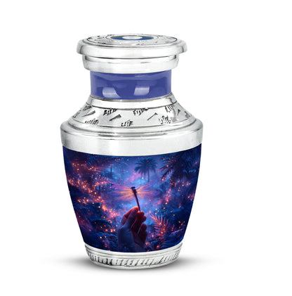 Personalized Eternal Dragonfly Cremation Urns - Blue 10-inch, 200 cu in - Yatskia