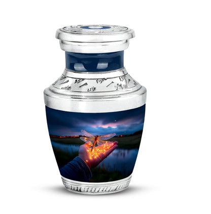 Personalized Blue Dragonfly Cremation Urns for Ashes - Majestic 10-inch - Yatskia