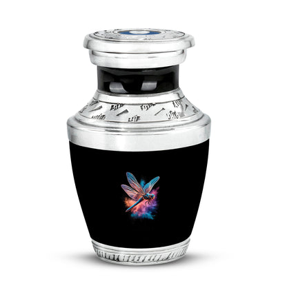Timeless Black Dragonfly Cremation Urn for Ashes - 10-inch, 200 cu in - Yatskia