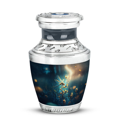 Blue Sacred Dragonfly Cremation Urns for Human Ashes - 10-inch, 200 cu in - Yatskia