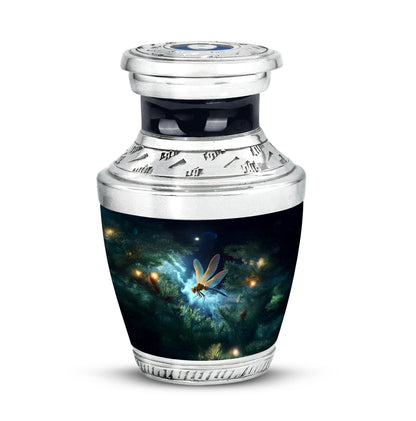 Resplendent Blue Dragonfly Cremation Urn for Ashes - 10-inch, 200 cu in - Yatskia