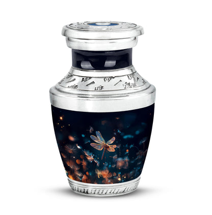 Personalized Magnificent Dragonfly Cremation Urns - Blue 10-inch, 200 cu in - Yatskia