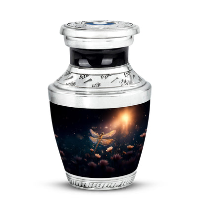 Personalized Magnificent Dragonfly Cremation Urns - Blue 10-inch, 200 cu in - Yatskia