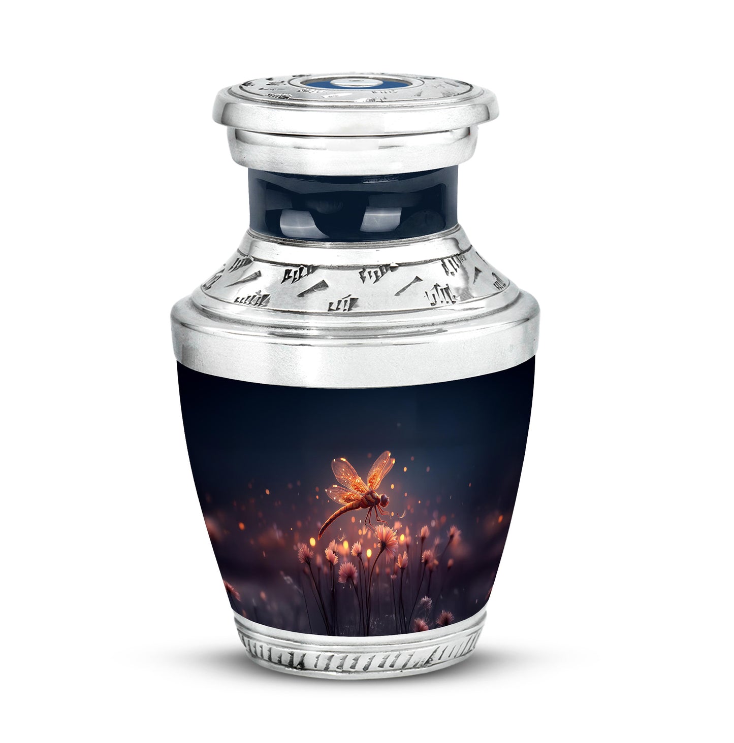 Blue Dragonfly Cremation Urns - Honored Memorial 10-inch, 200 cu in - Yatskia