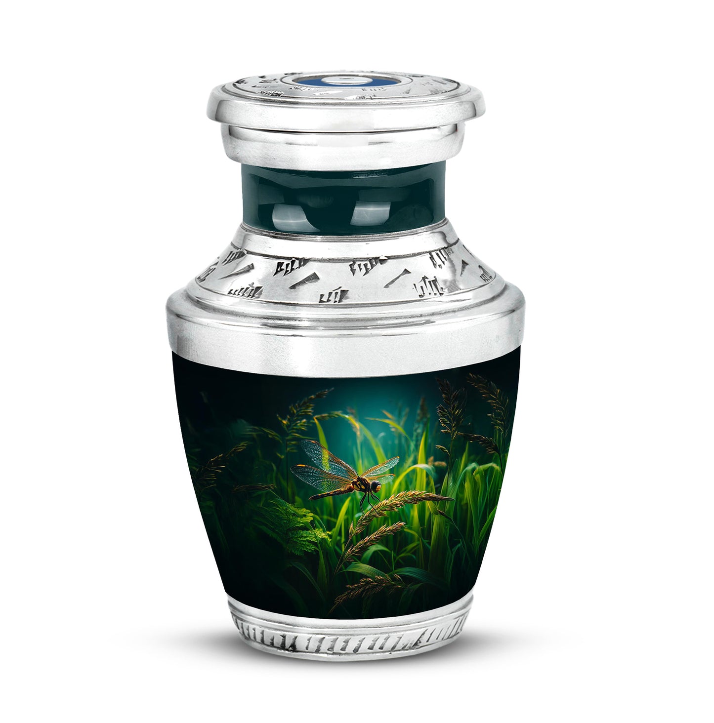 Personalized Black Dragonfly Cremation Urns for Ashes - Transcendent 10-inch - Yatskia