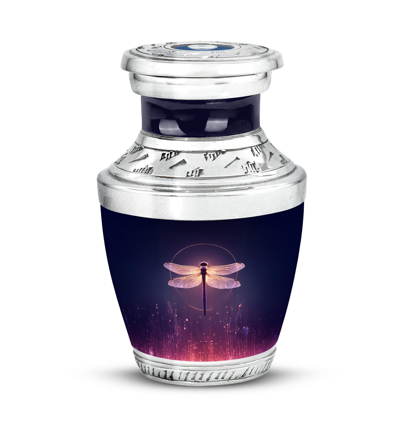 Blue Beloved Dragonfly Cremation Urns for Human Ashes - 10-inch, 200 cu in - Yatskia