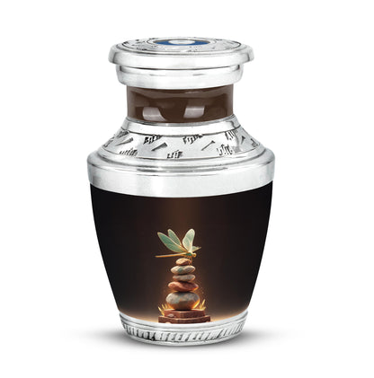 Timeless Red Dragonfly Cremation Urn for Ashes - 10-inch, 200 cu in - Yatskia