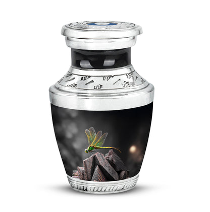 Personalized Eternal Dragonfly Cremation Urns - Black 10-inch, 200 cu in - Yatskia
