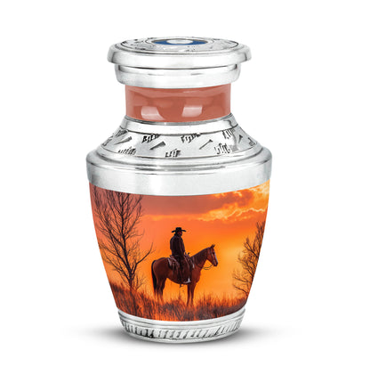 Blessed Cowboy Cremation Urns for Human Ashes - Red - Yatskia
