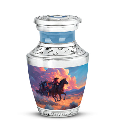 Personalized Blue Cowboy Cremation Urns for Ashes - Peaceful - Yatskia